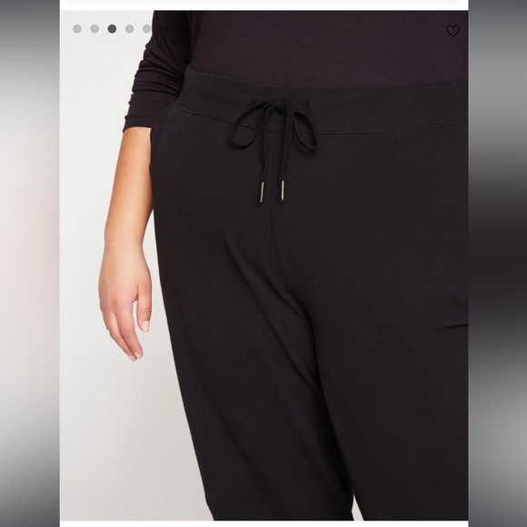 Universal Standard Black Heather Brushed Terry Drawstring Jogger - 2XS (6-8) - Picture 5 of 7